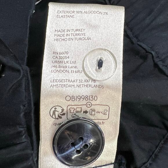 Anthropologie Maeve Curve Poplin Barrel Pants Womens XS Black High Rise Modern - Picture 14 of 15